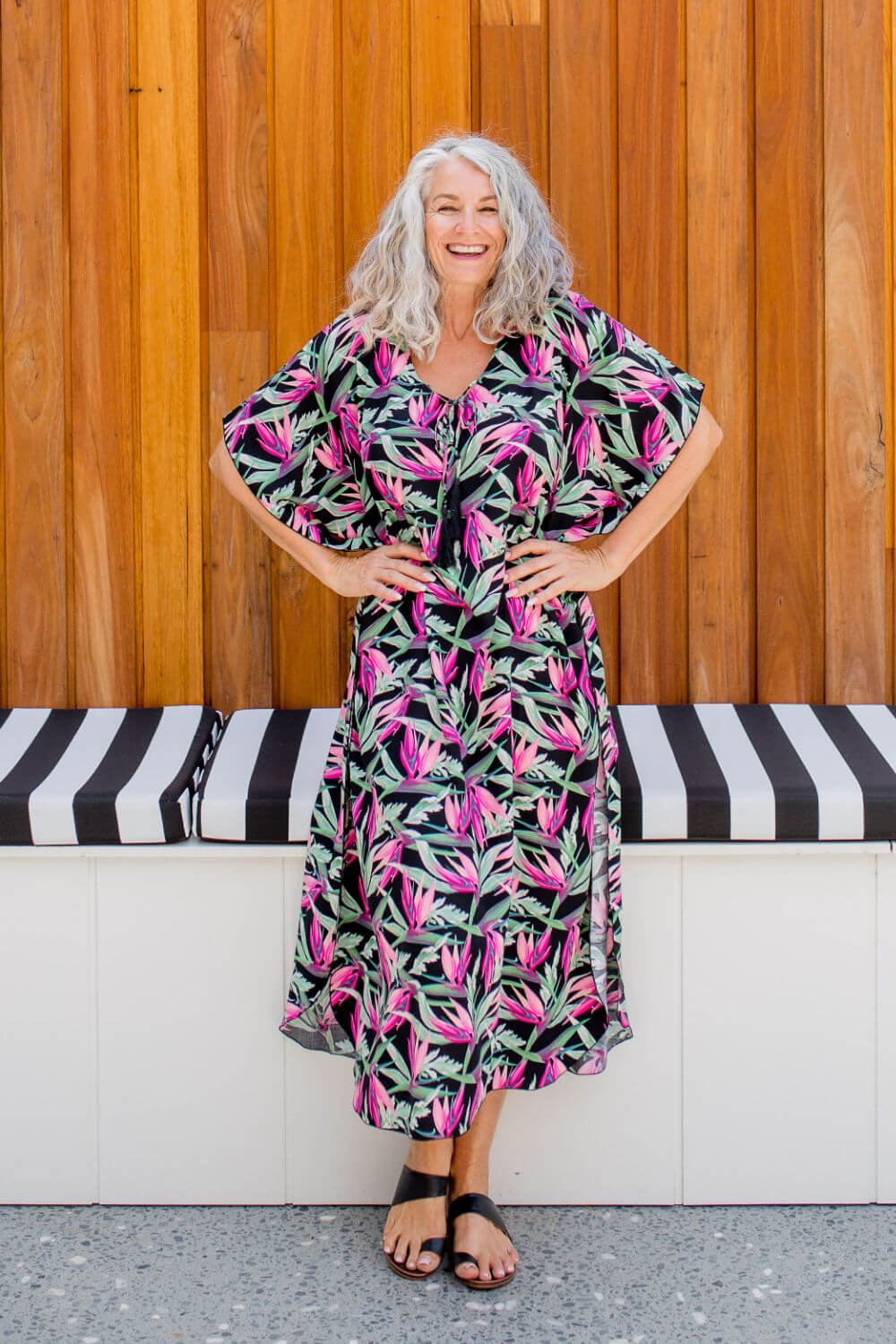Long Kaftan Dress - Bird of Paradise — gallery
