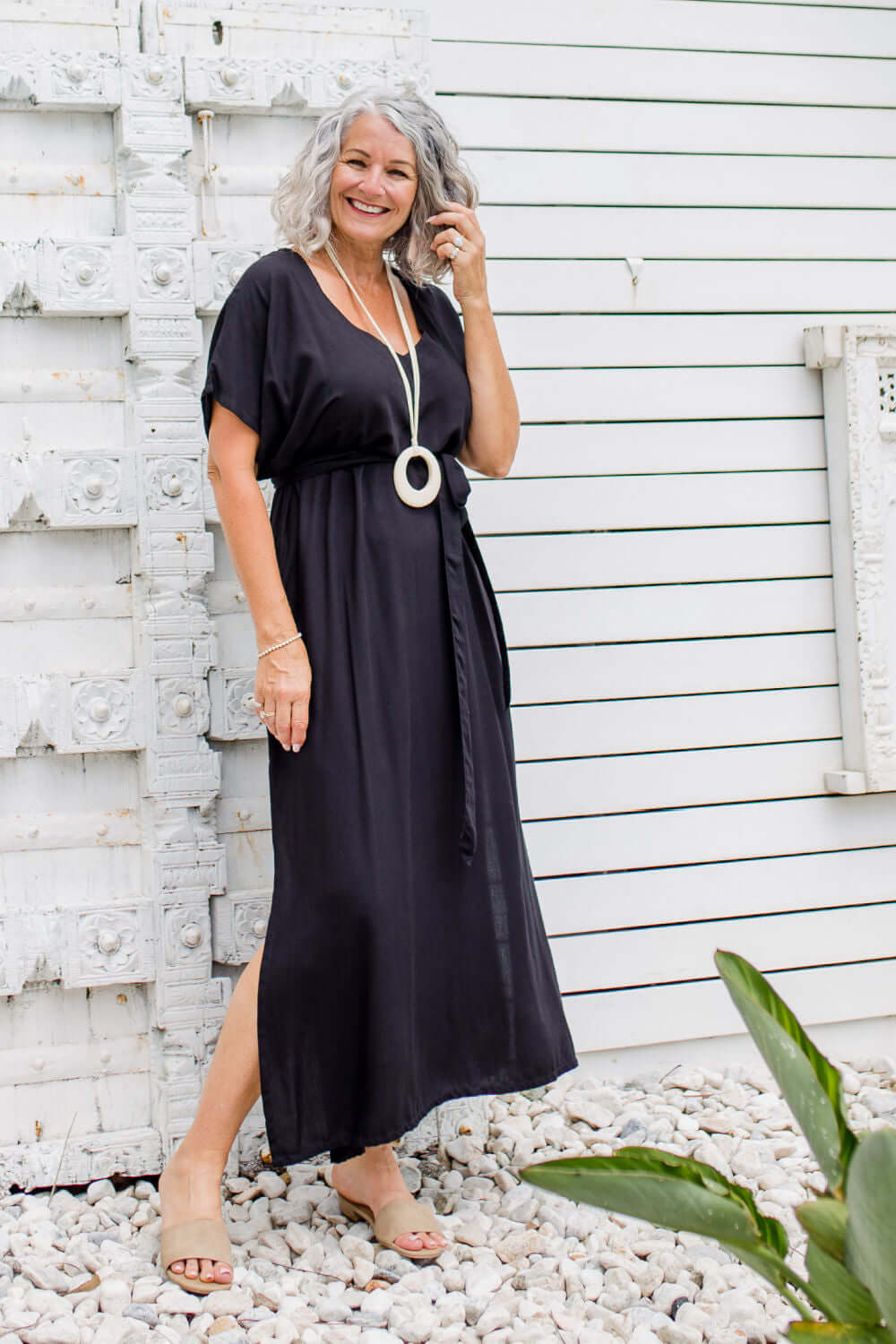 Black Maxi Kaftan Dress — gallery