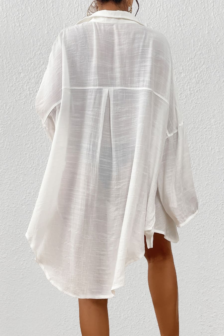 Button-Down Beach Cover-Up Blouse for Women — Swim Style - gallery