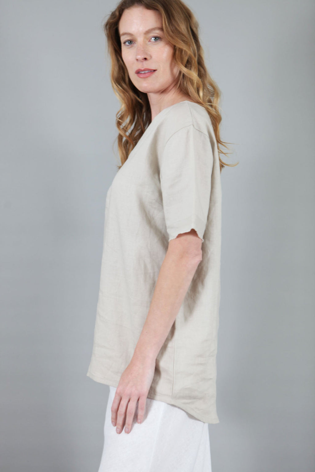 Nattie Linen Longline Top | Longline Linen Top — gallery