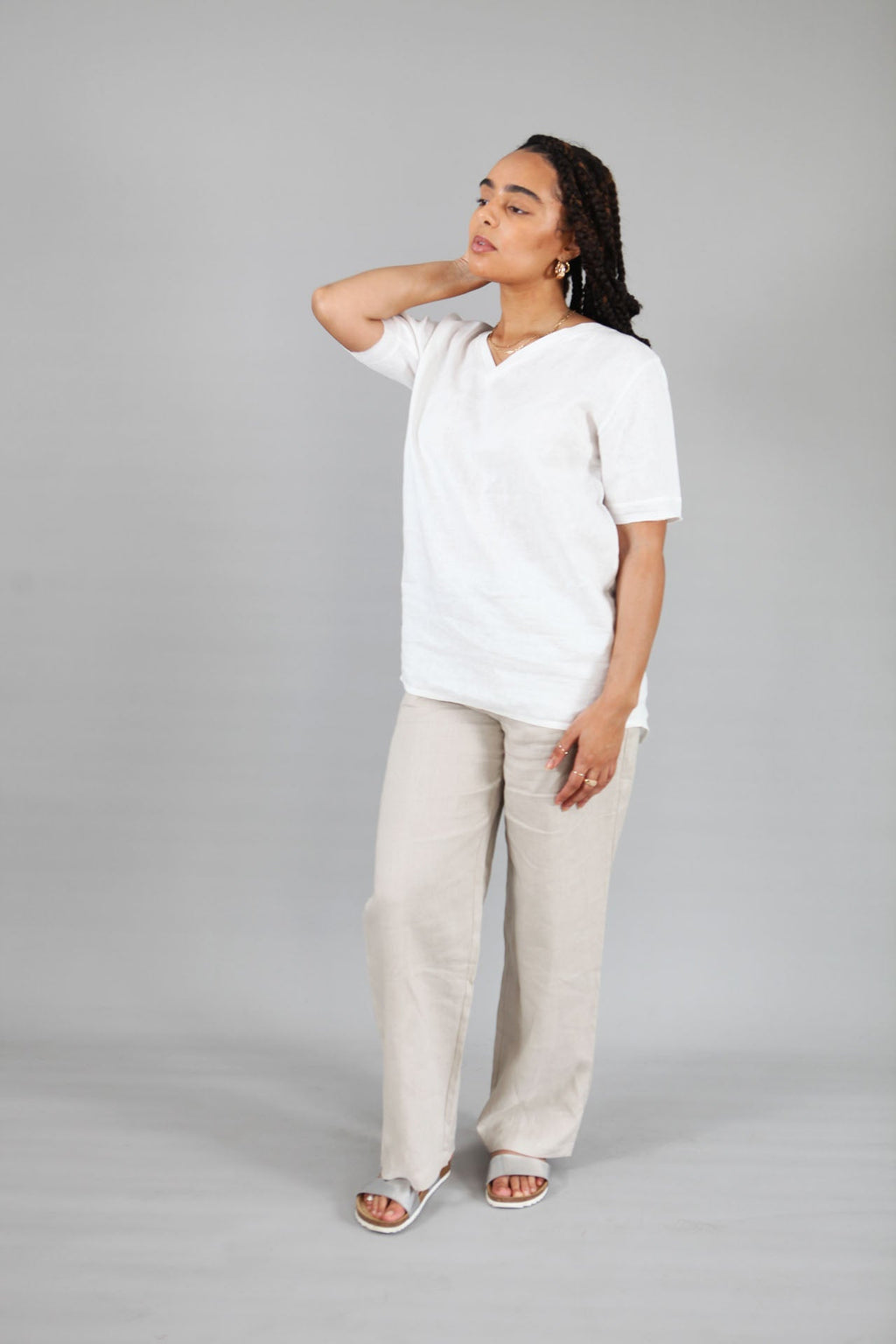 Nattie Linen Longline Top | Longline Linen Top — gallery