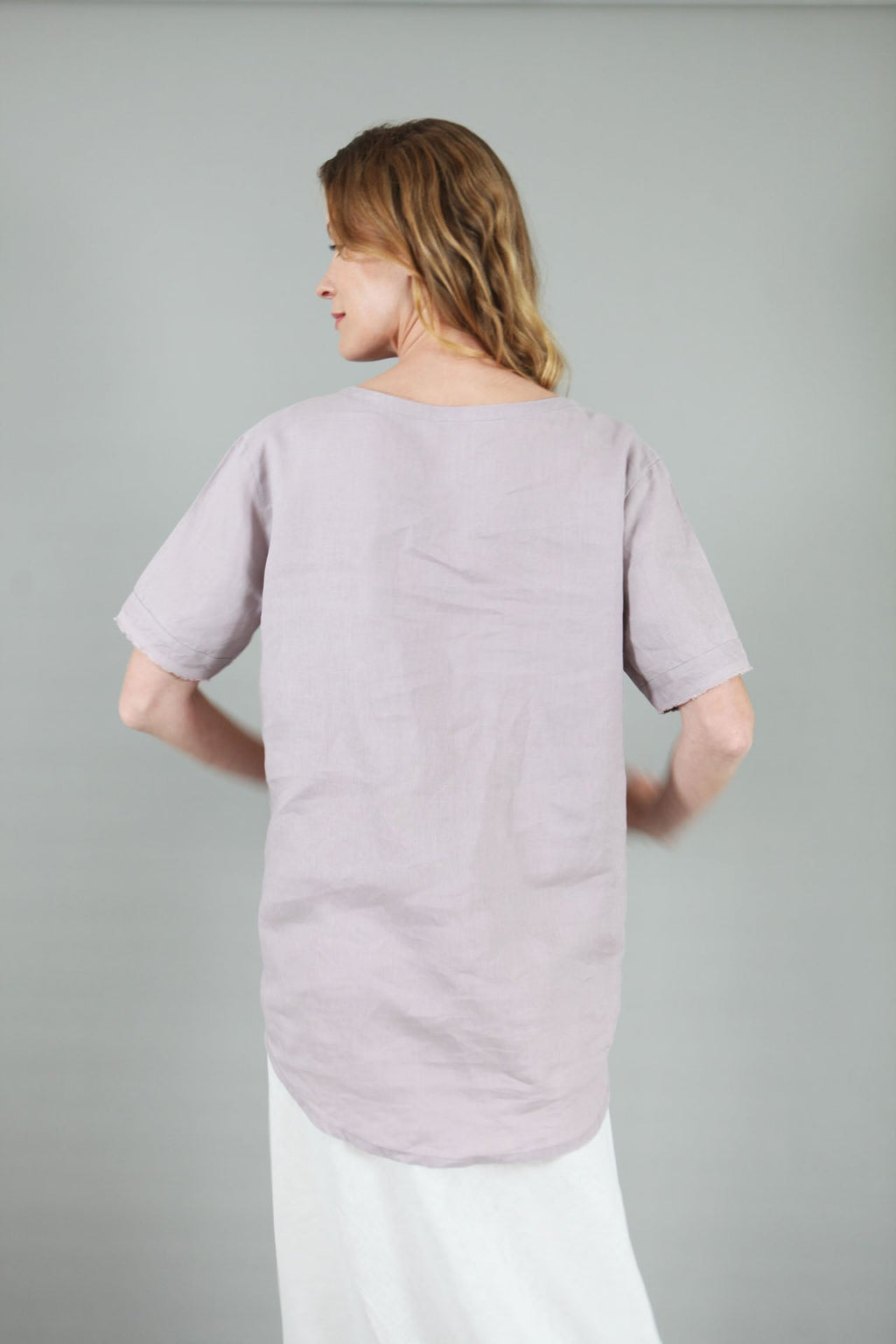 Nattie Linen Longline Top | Longline Linen Top — gallery