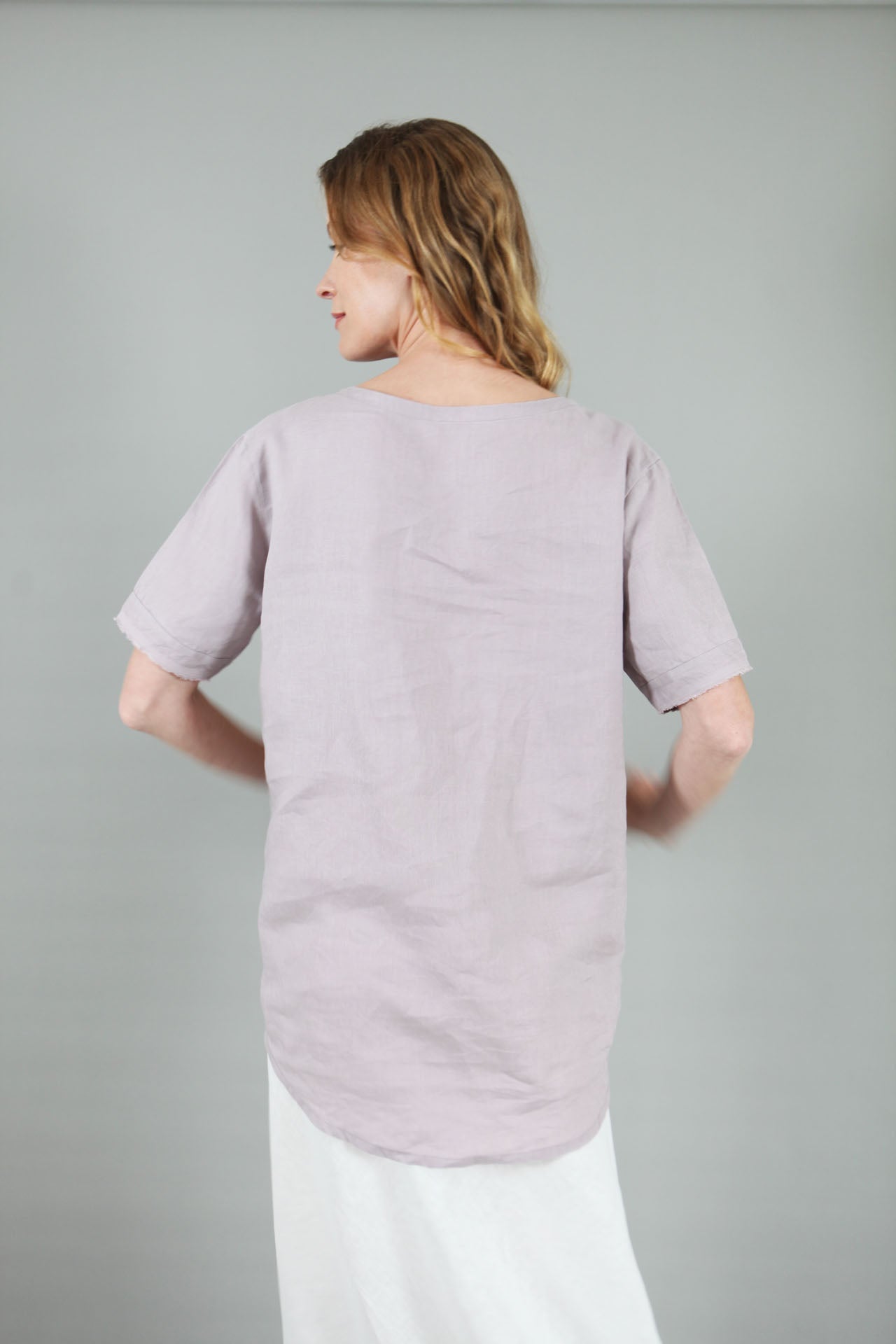Nattie Linen Longline Top | Longline Linen Top — gallery