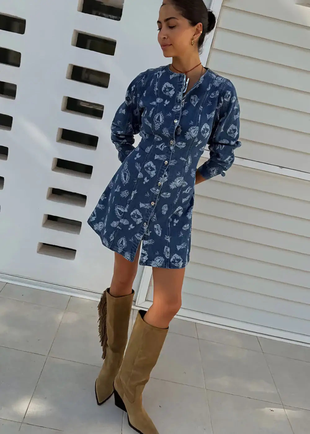 Denim Deloris Mini Dress - gallery