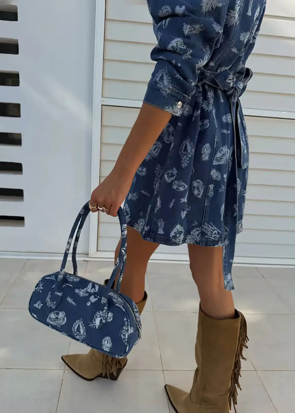 Denim Deloris Mini Dress - gallery