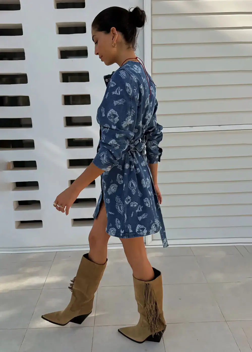 Denim Deloris Mini Dress - gallery