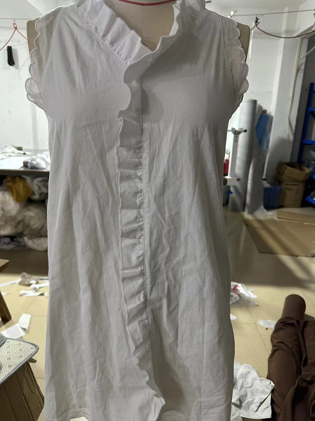 Lace Solid Color Sleeveless Loose Tank Dress Cami Top for Women - gallery