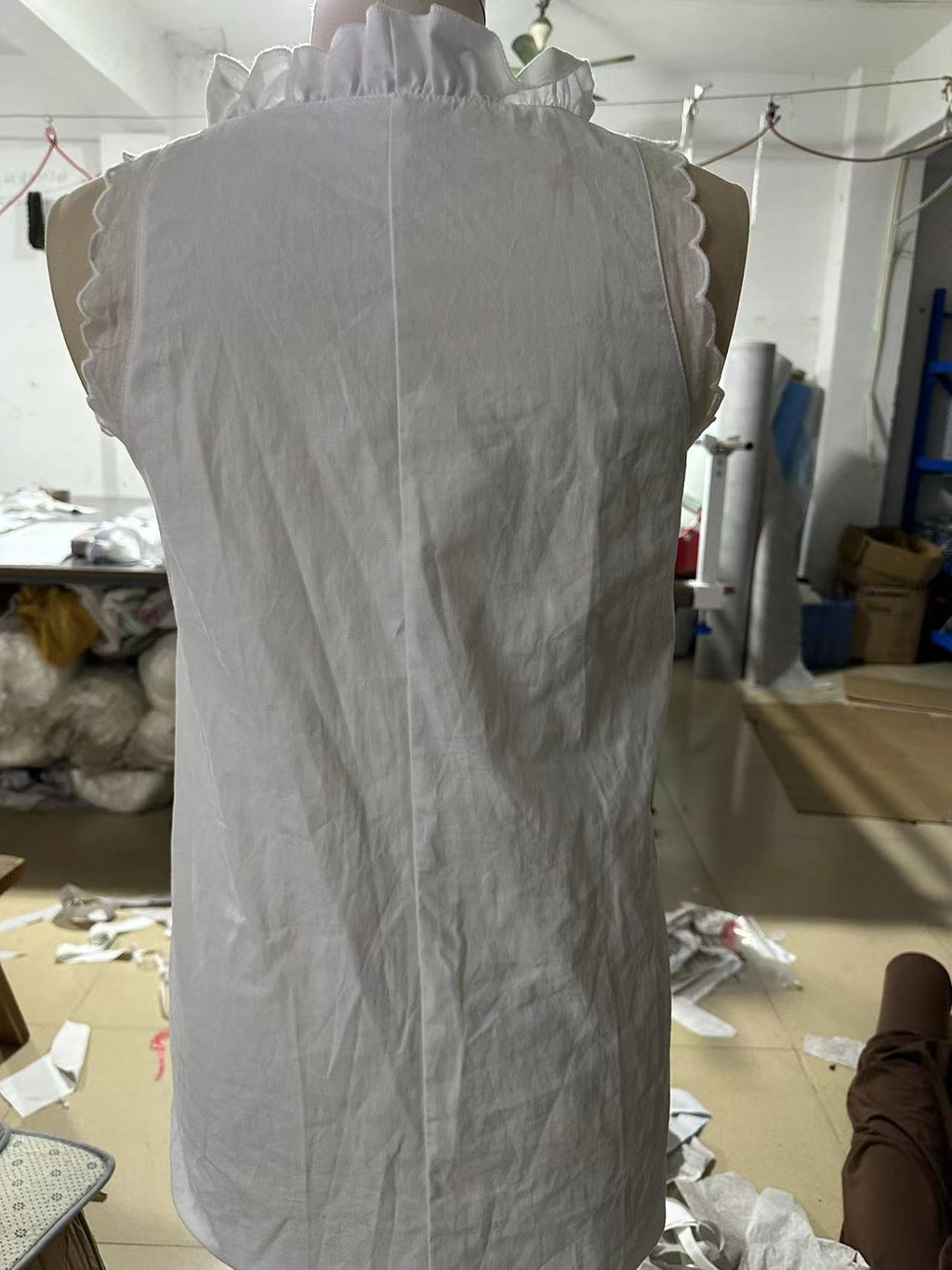 Lace Solid Color Sleeveless Loose Tank Dress Cami Top for Women - gallery