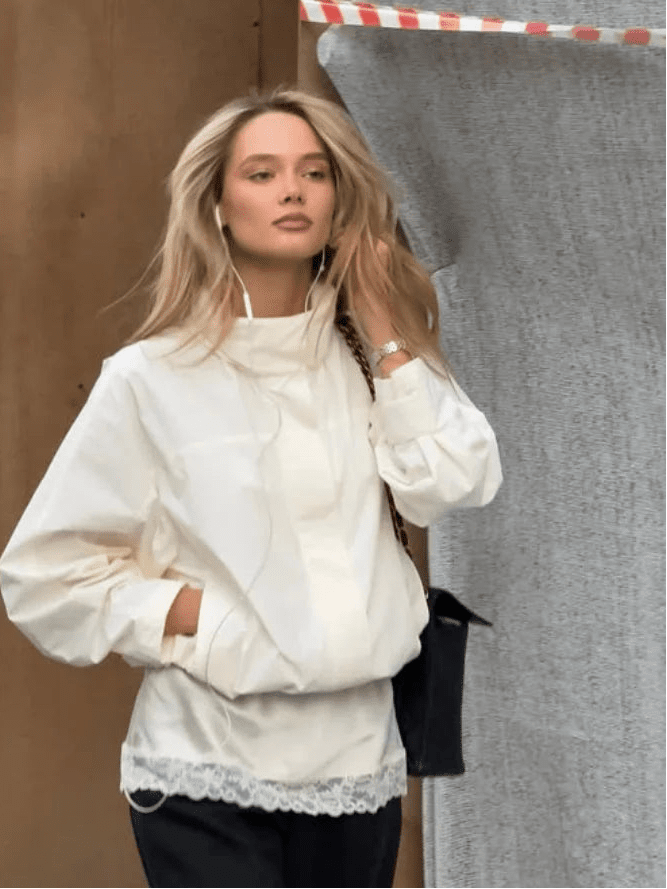 Sophia Drawstring Bomber Jacket for Women - gallery