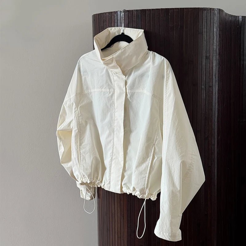 Sophia Drawstring Bomber Jacket for Women - gallery