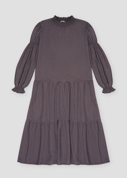 Brigette Organic Cotton Midi Dress for Women — Plum - gallery