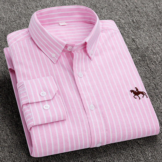 Opus Cotton Oxford Long Sleeve Shirt for Men