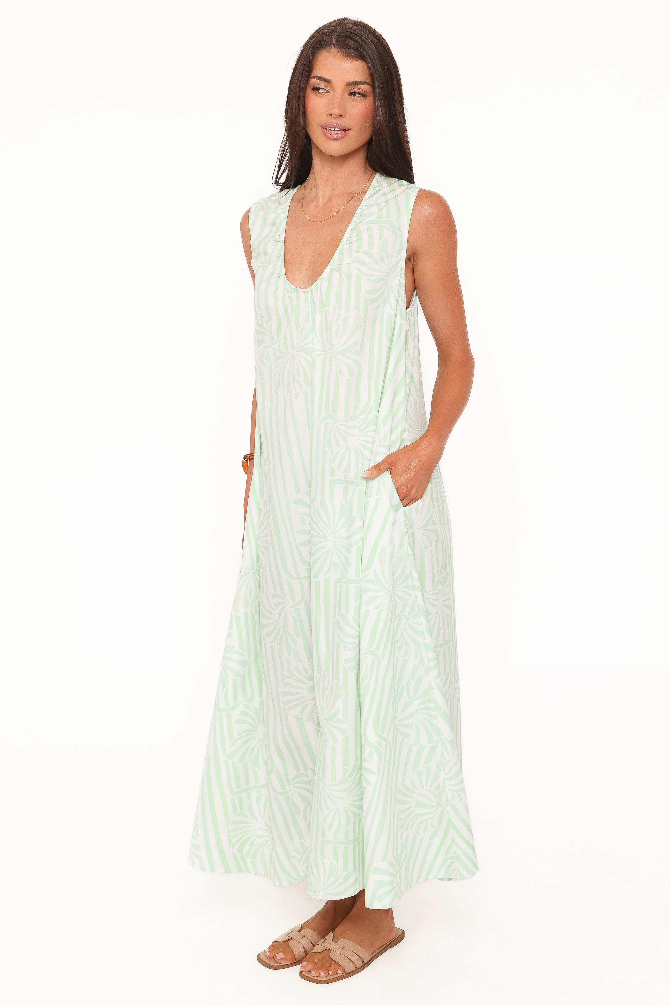 Laurita Striped Scoop-Neck Maxi Dress for Women - gallery