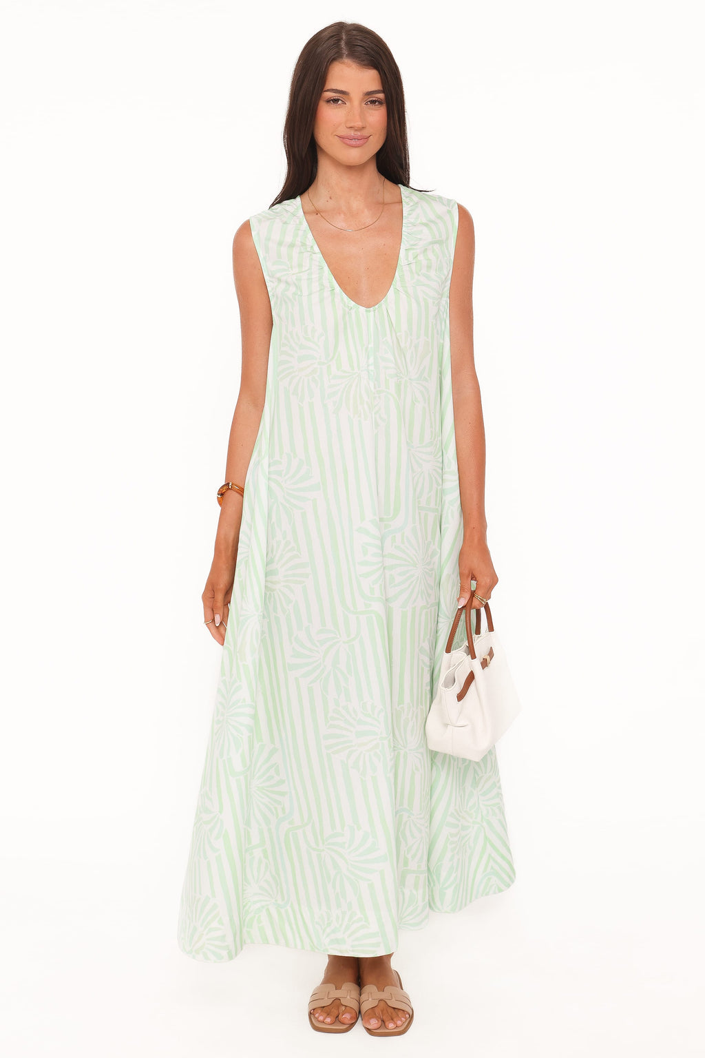 Laurita Striped Scoop-Neck Maxi Dress for Women - gallery