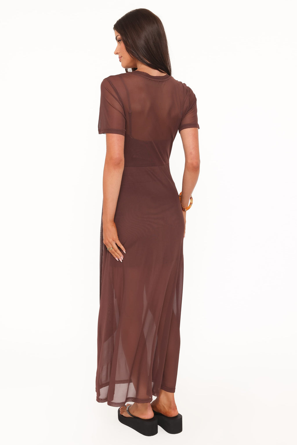 Marcello High Neck Mesh Maxi Dress for Women - gallery