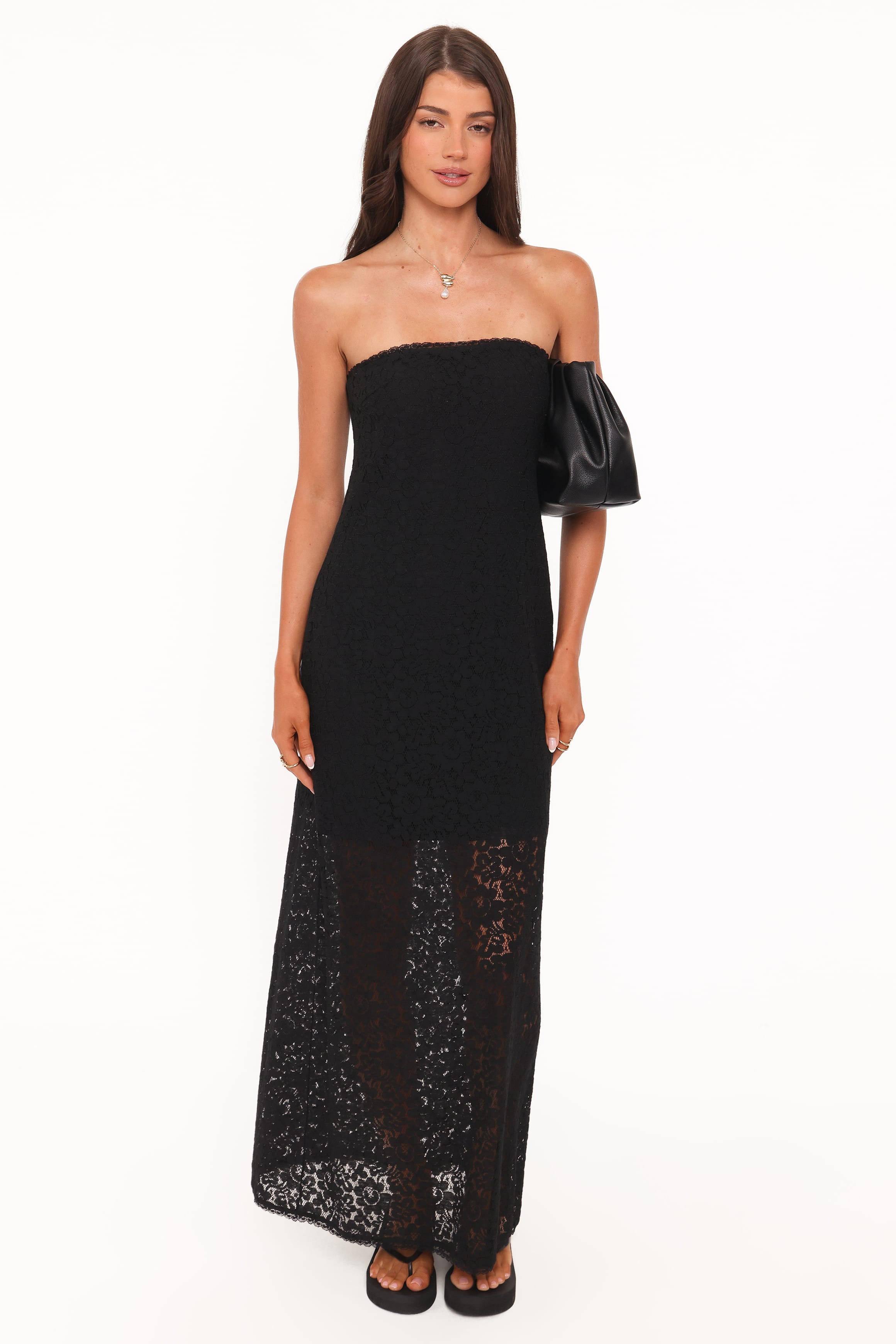 Sienna Strapless Lace Overlay Maxi Dress for Women - gallery