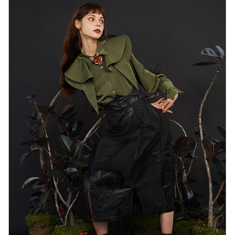 Fox Charm Ruffle Blouse for Women - gallery
