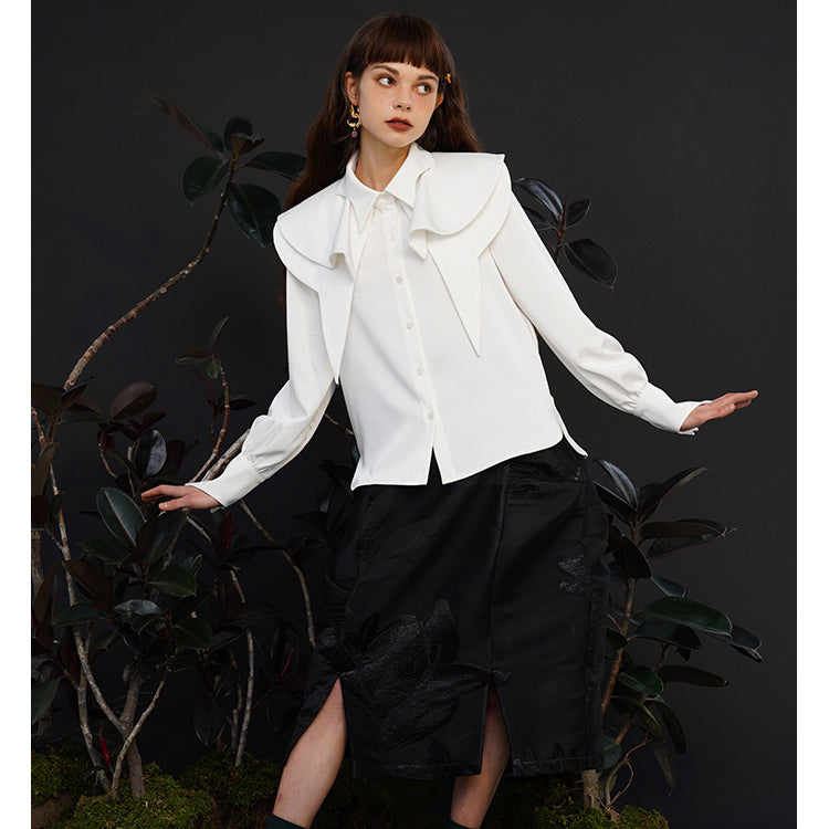 Fox Charm Ruffle Blouse for Women - gallery