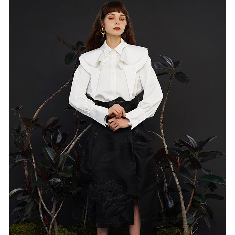 Fox Charm Ruffle Blouse for Women - gallery