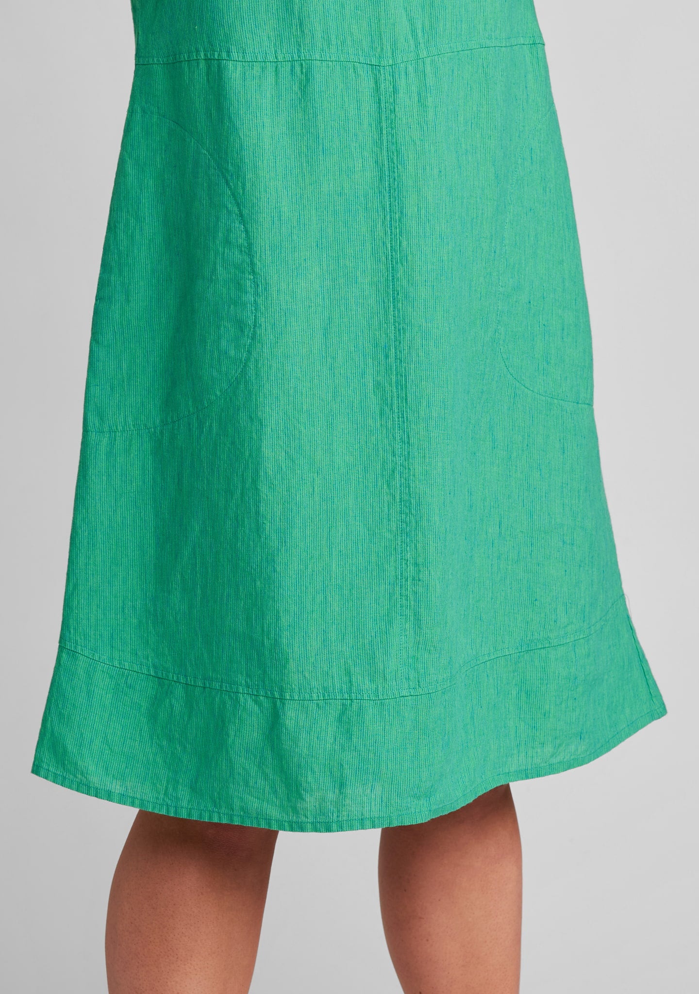 Play Date Linen A-Line Striped Dress for Women - gallery