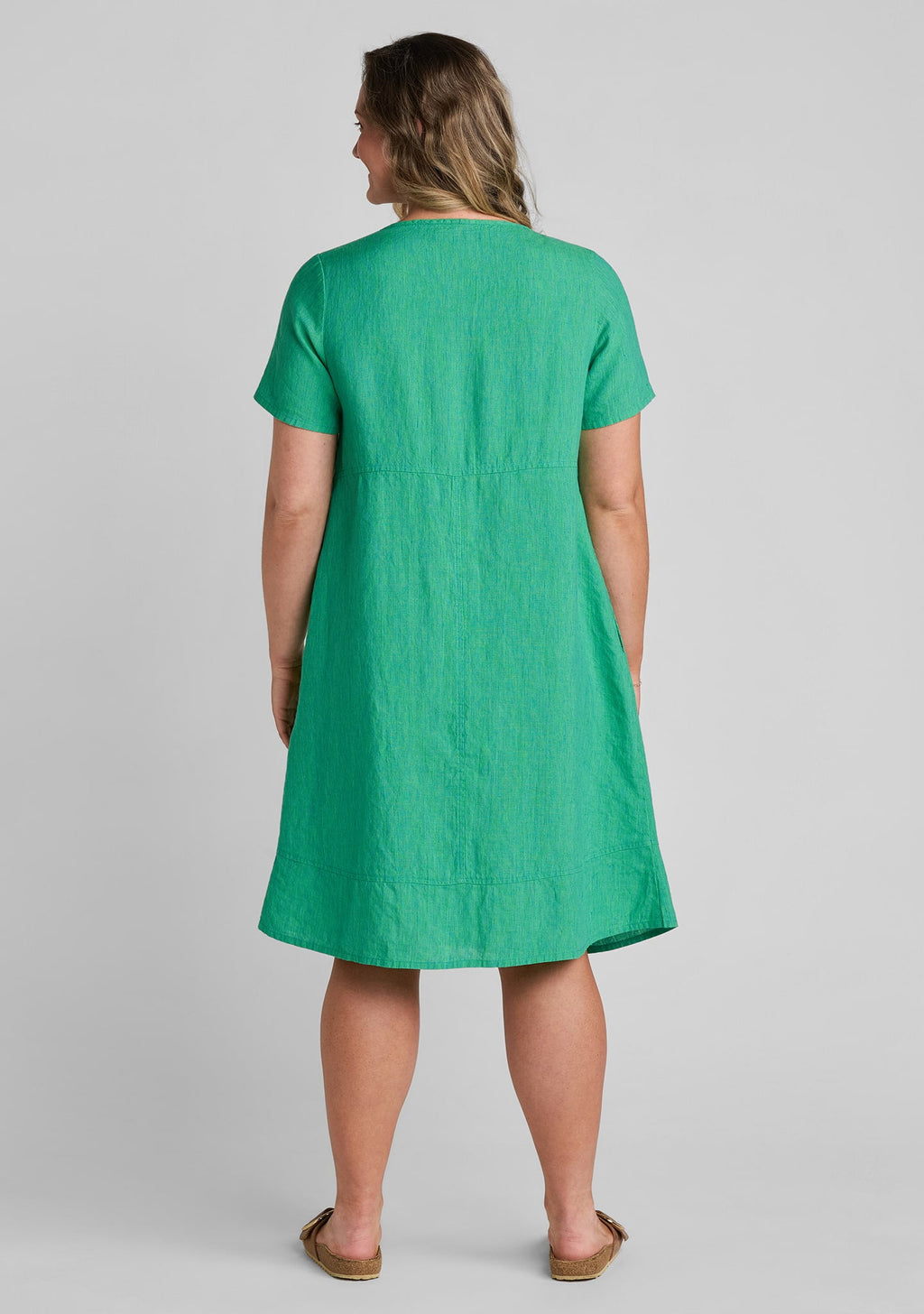 Play Date Linen A-Line Striped Dress for Women - gallery