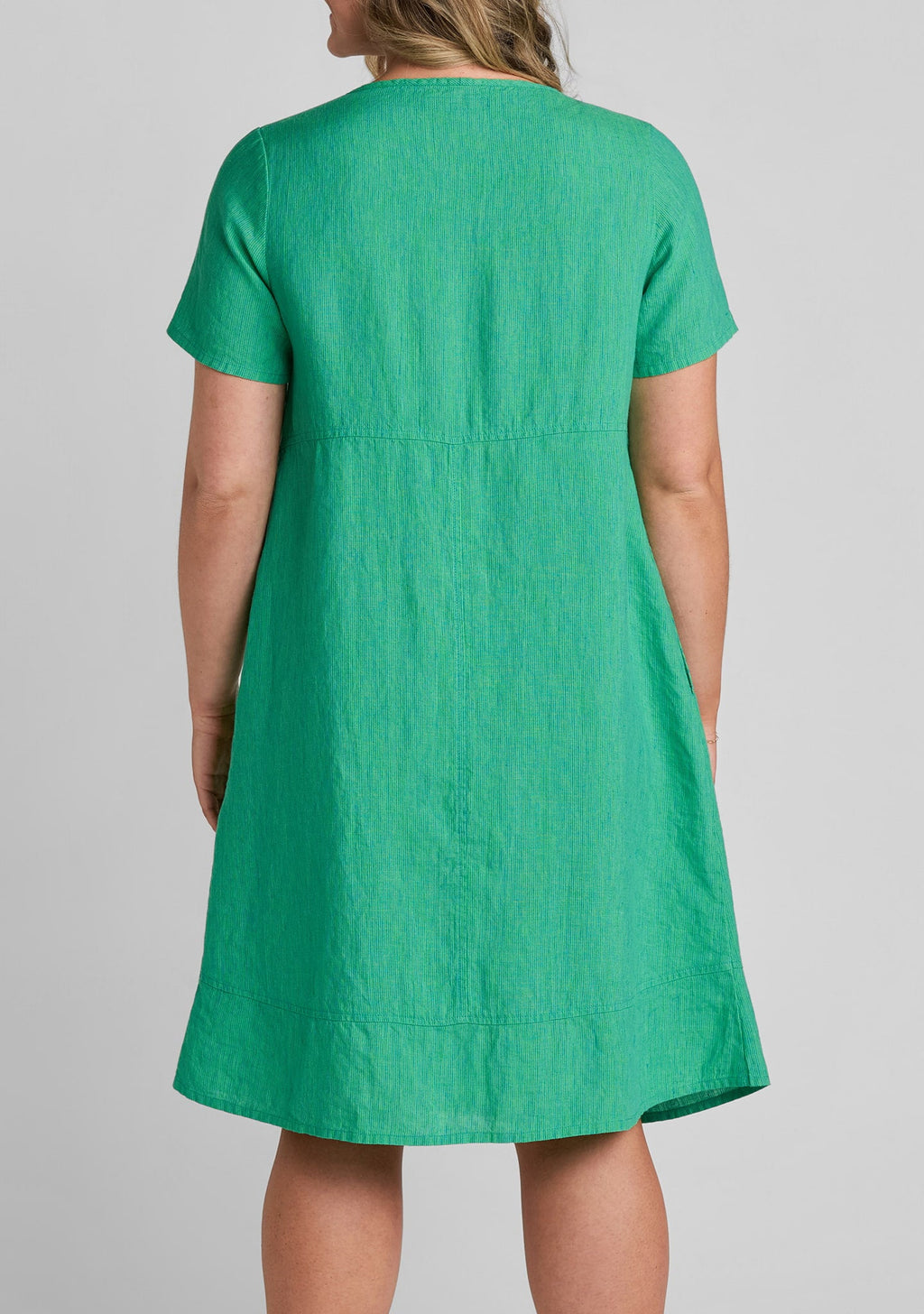 Play Date Linen A-Line Striped Dress for Women - gallery