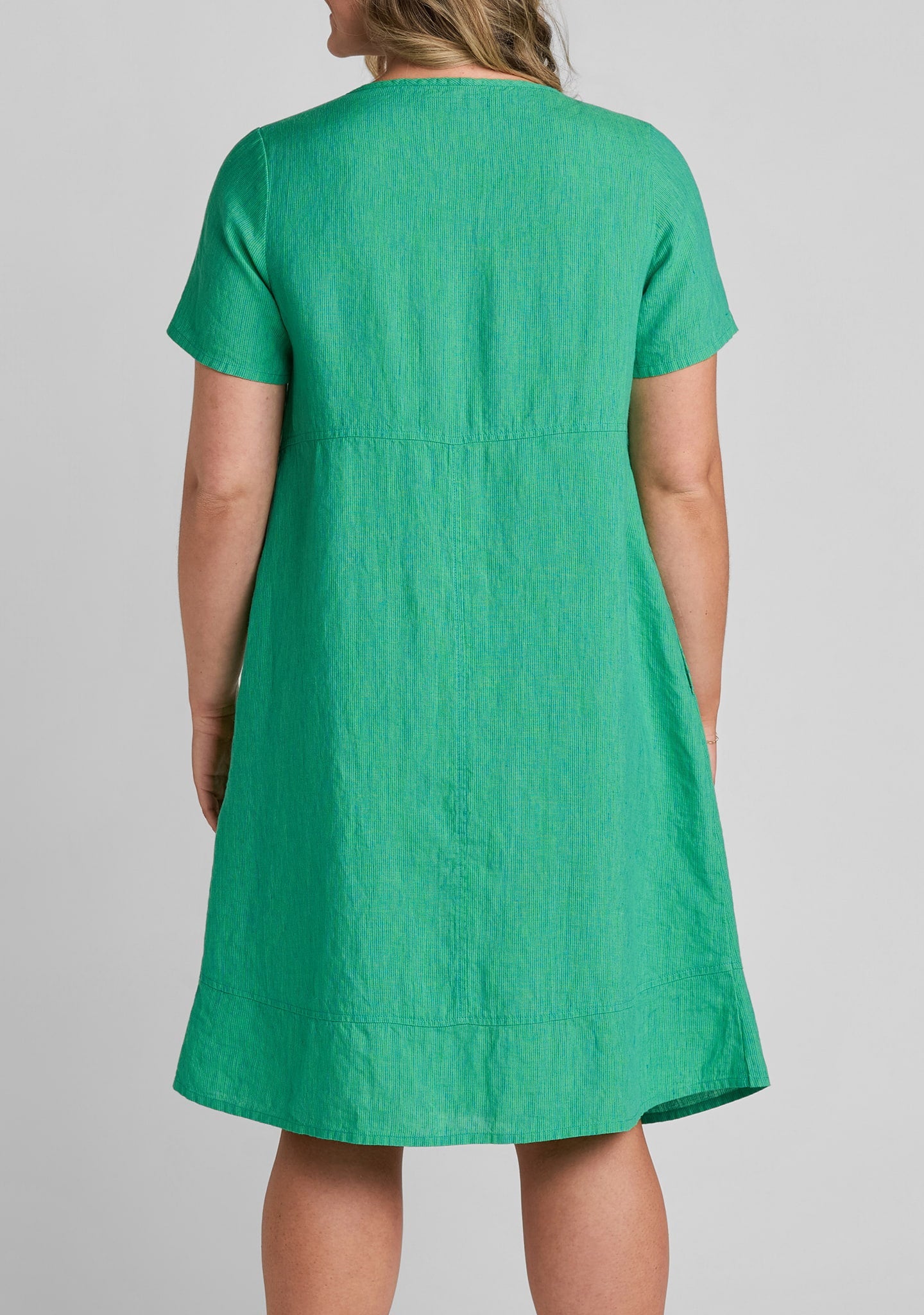 Play Date Linen A-Line Striped Dress for Women - gallery