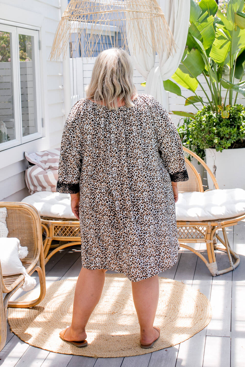 Short Kaftan Dress - Leopard print — gallery