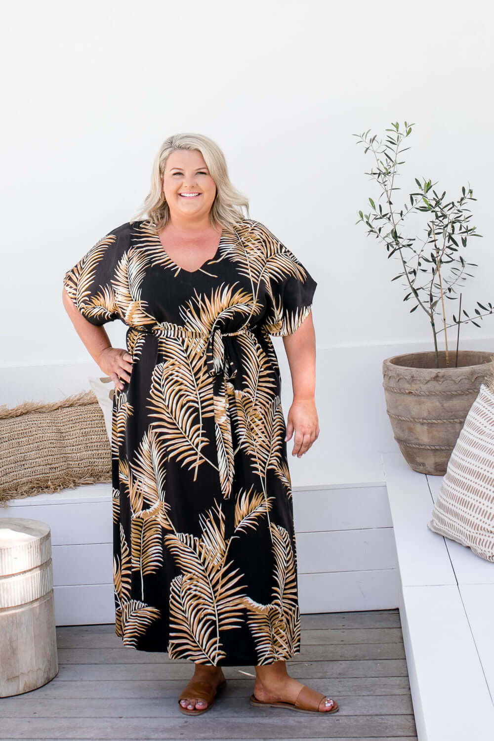 Long Kaftan Dress - Bamboo — gallery