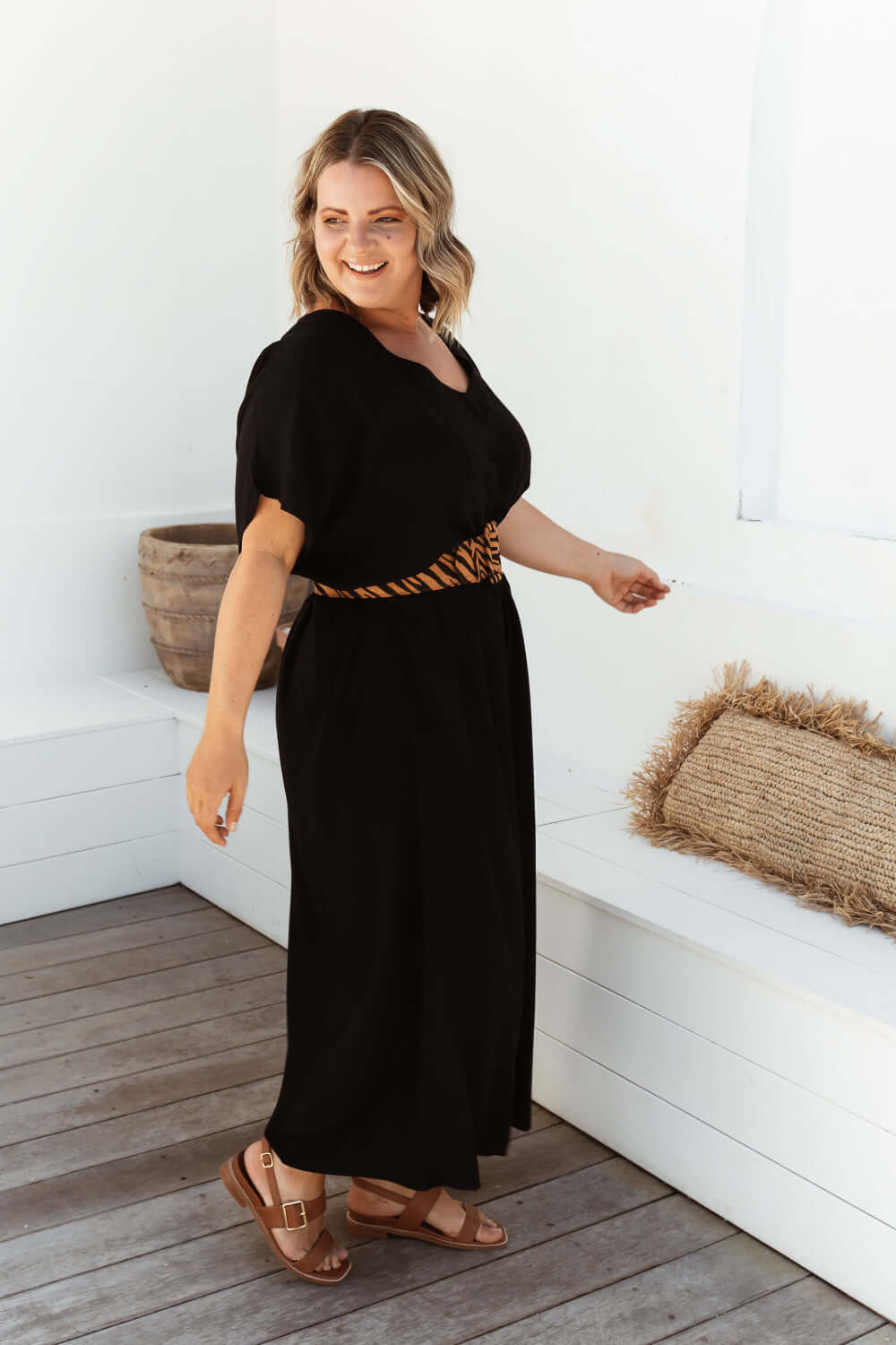 Black Maxi Kaftan Dress — gallery