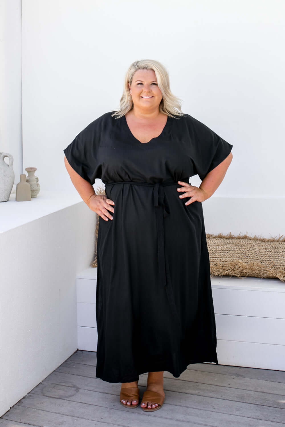 Black Maxi Kaftan Dress — gallery