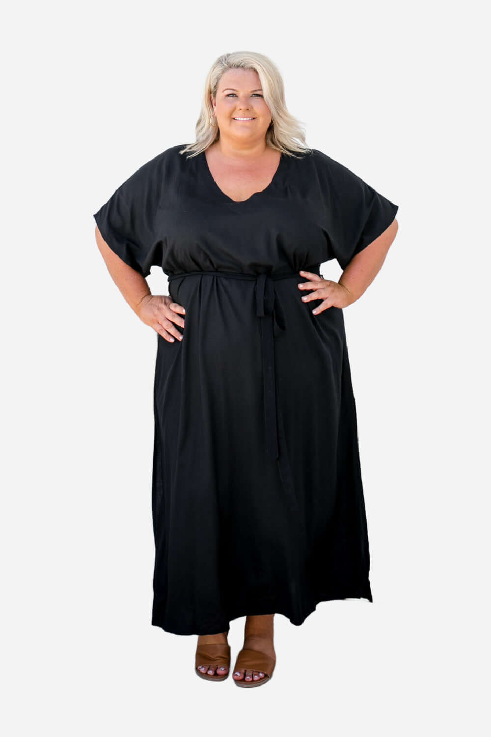 Black Maxi Kaftan Dress — gallery