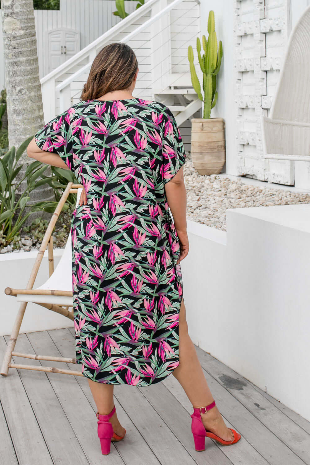 Long Kaftan Dress - Bird of Paradise — gallery