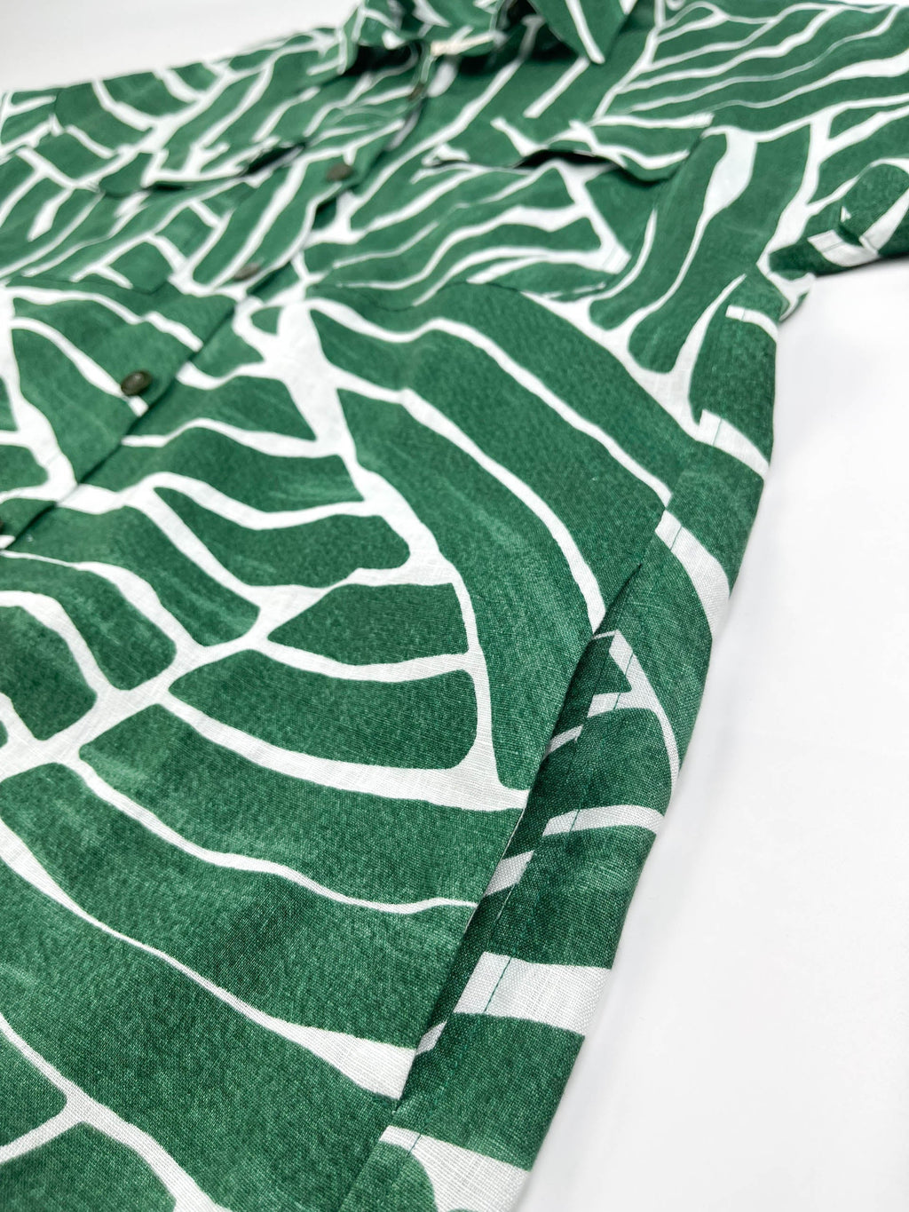 Jungle Rhythm Linen Maxi Shirt Dress for Women - gallery