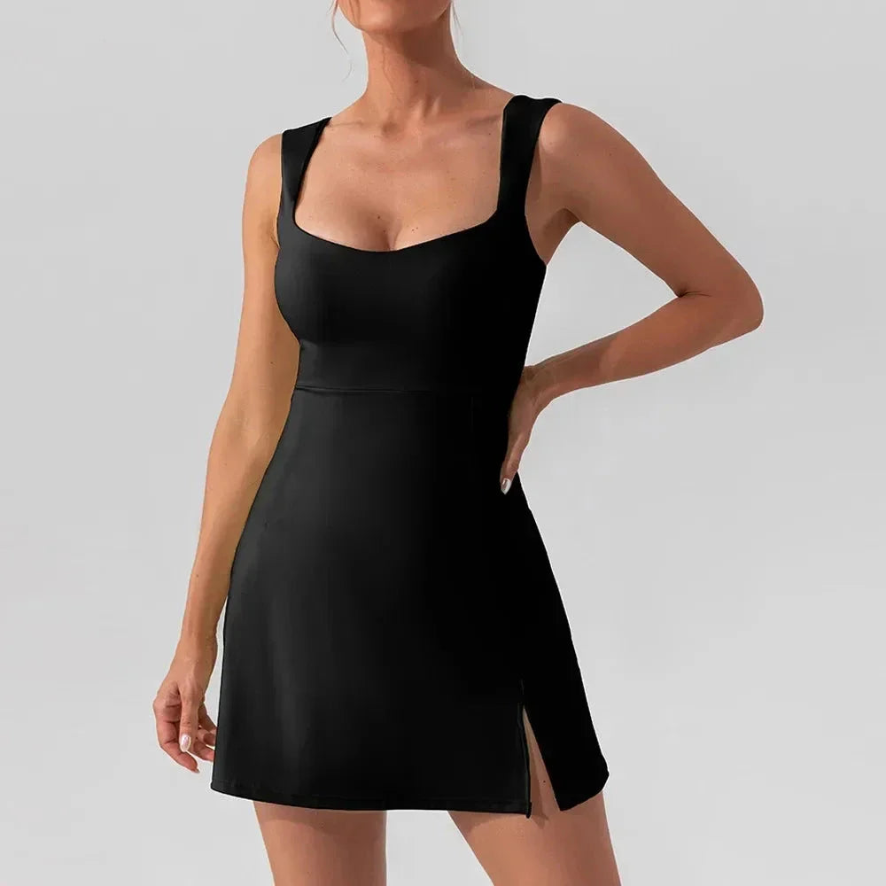 Power Form Tennis Dress - Black