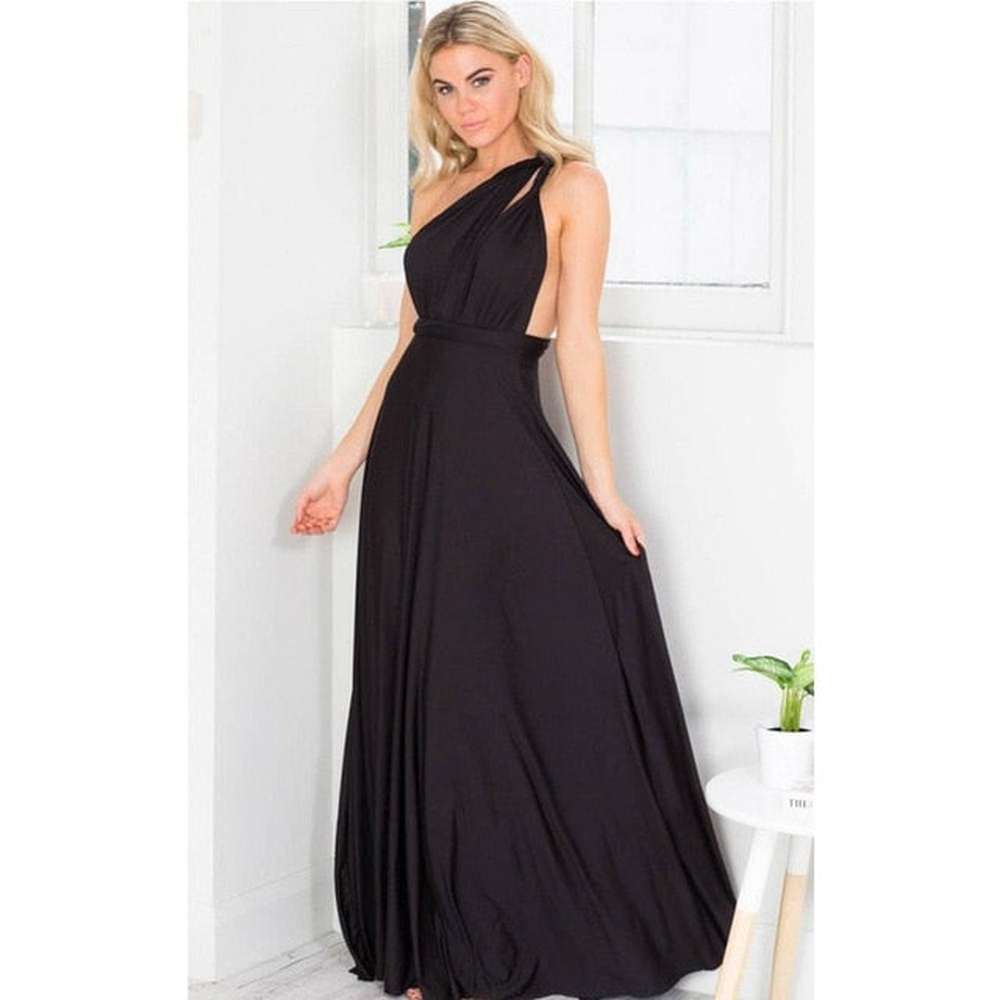 Multiway Wrap Convertible Boho Maxi Club Red Dress for Women - gallery