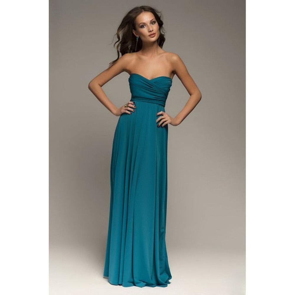 Multiway Wrap Convertible Boho Maxi Club Red Dress for Women - gallery