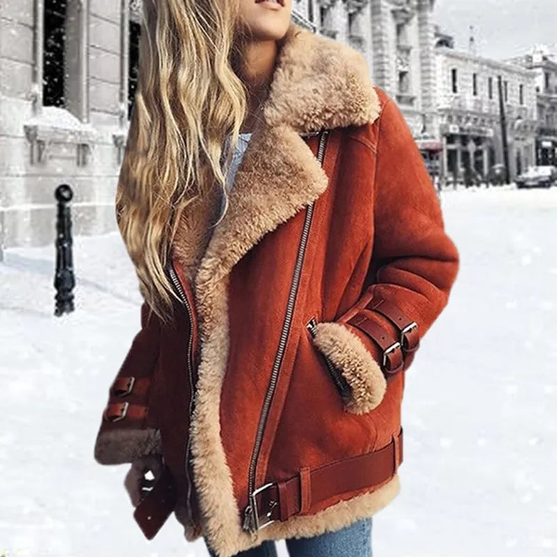 Stylish Jacket with Buckle Accents