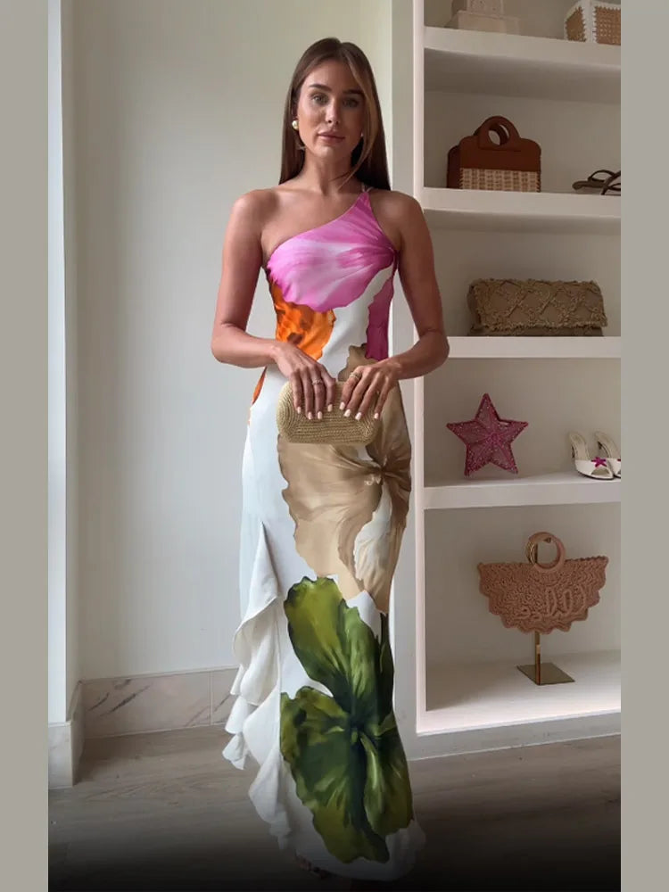 Olivia Summer Slim Fit Printed Dress for Women