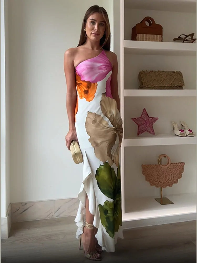 Olivia Summer Slim Fit Printed Dress for Women - gallery