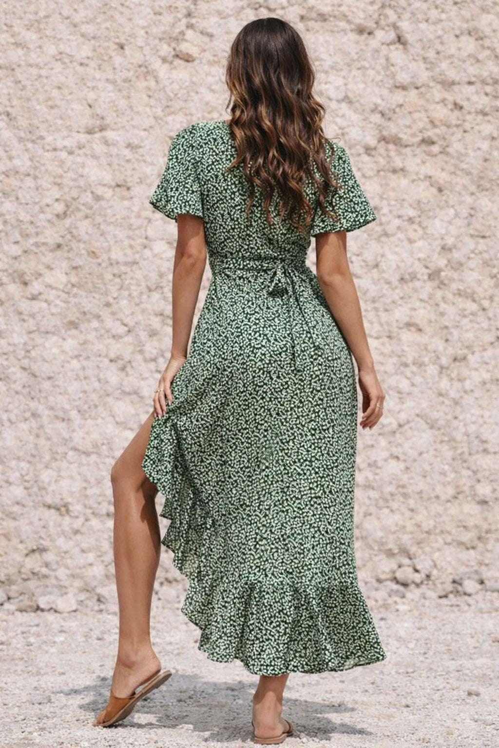 Dark Sage Green Dress for Women - gallery