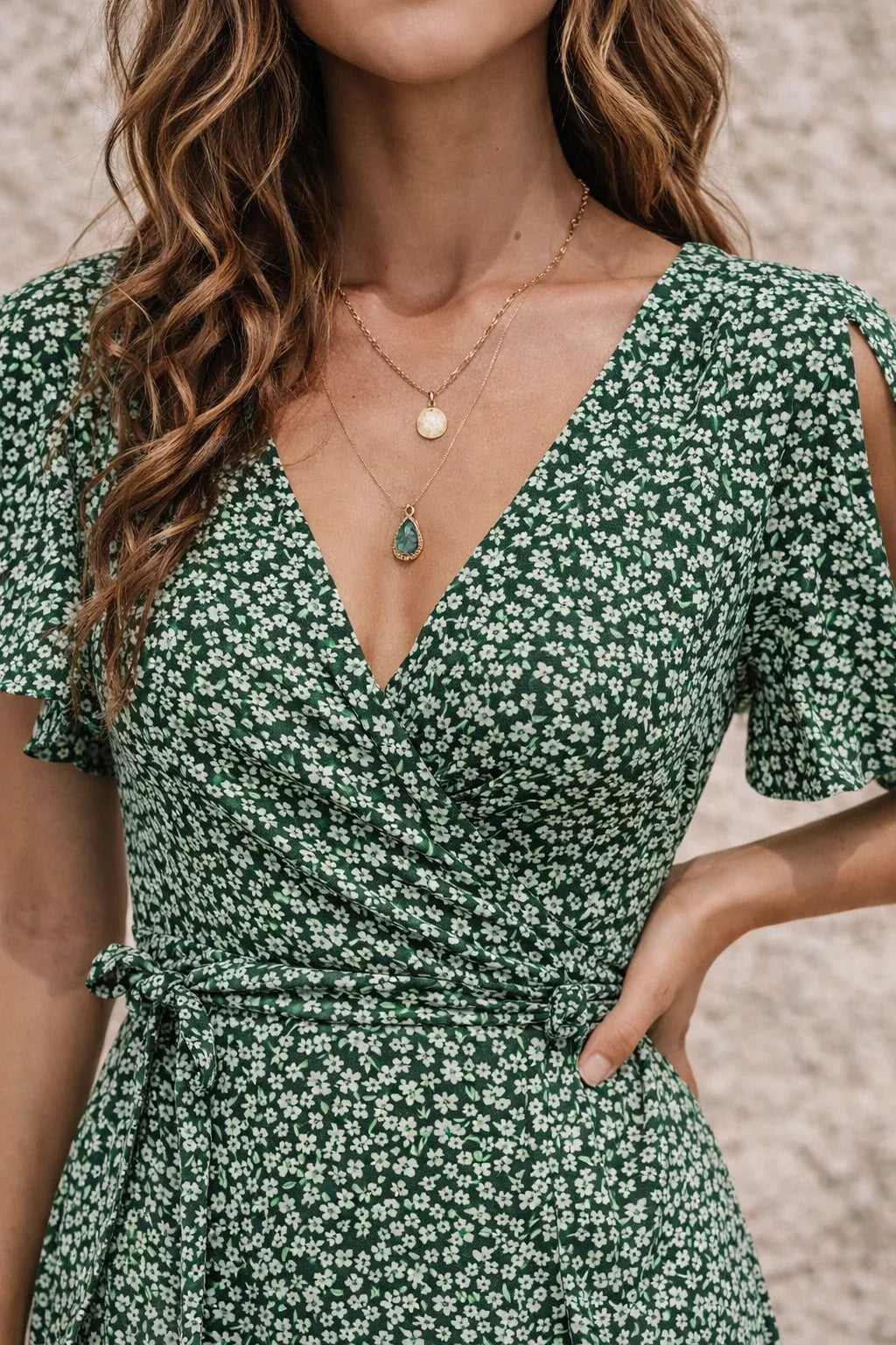 Dark Sage Green Dress for Women - gallery