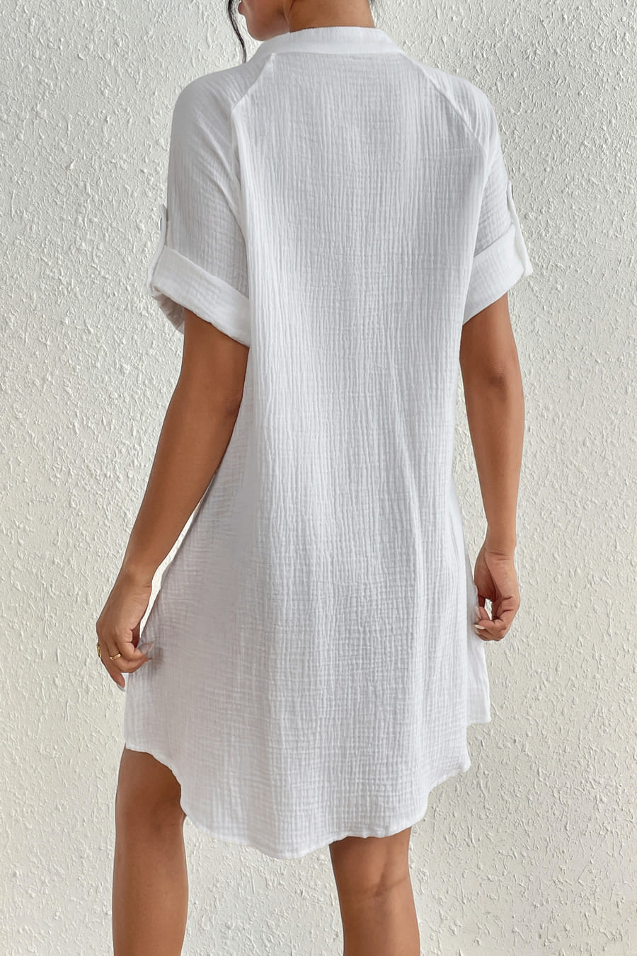 Short Sleeve Shirt Cover-Up for Women — Button-Down with Pockets - gallery