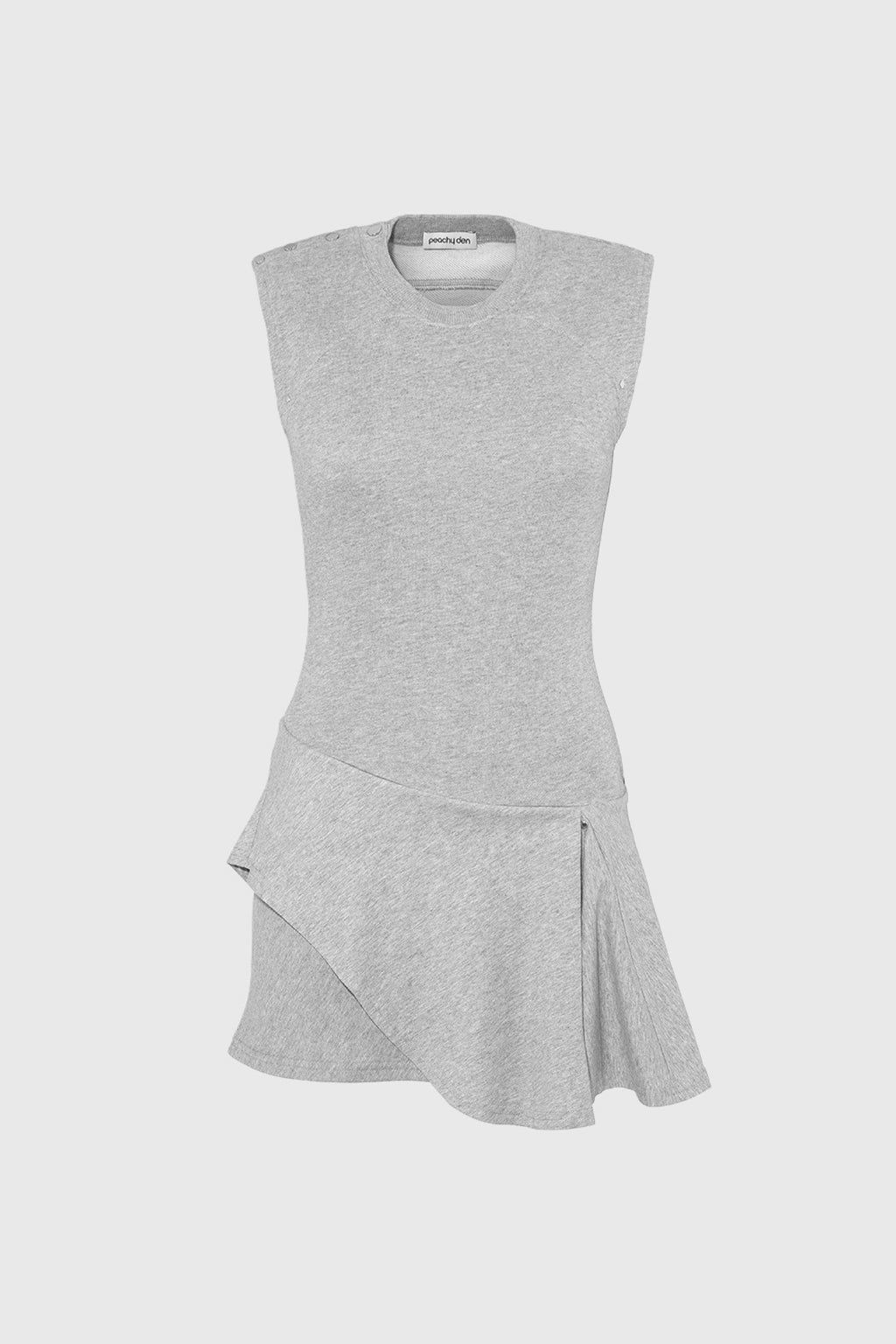 Grey Marl Skort Mini Dress for Women — Hidden Shorts Sporty - gallery