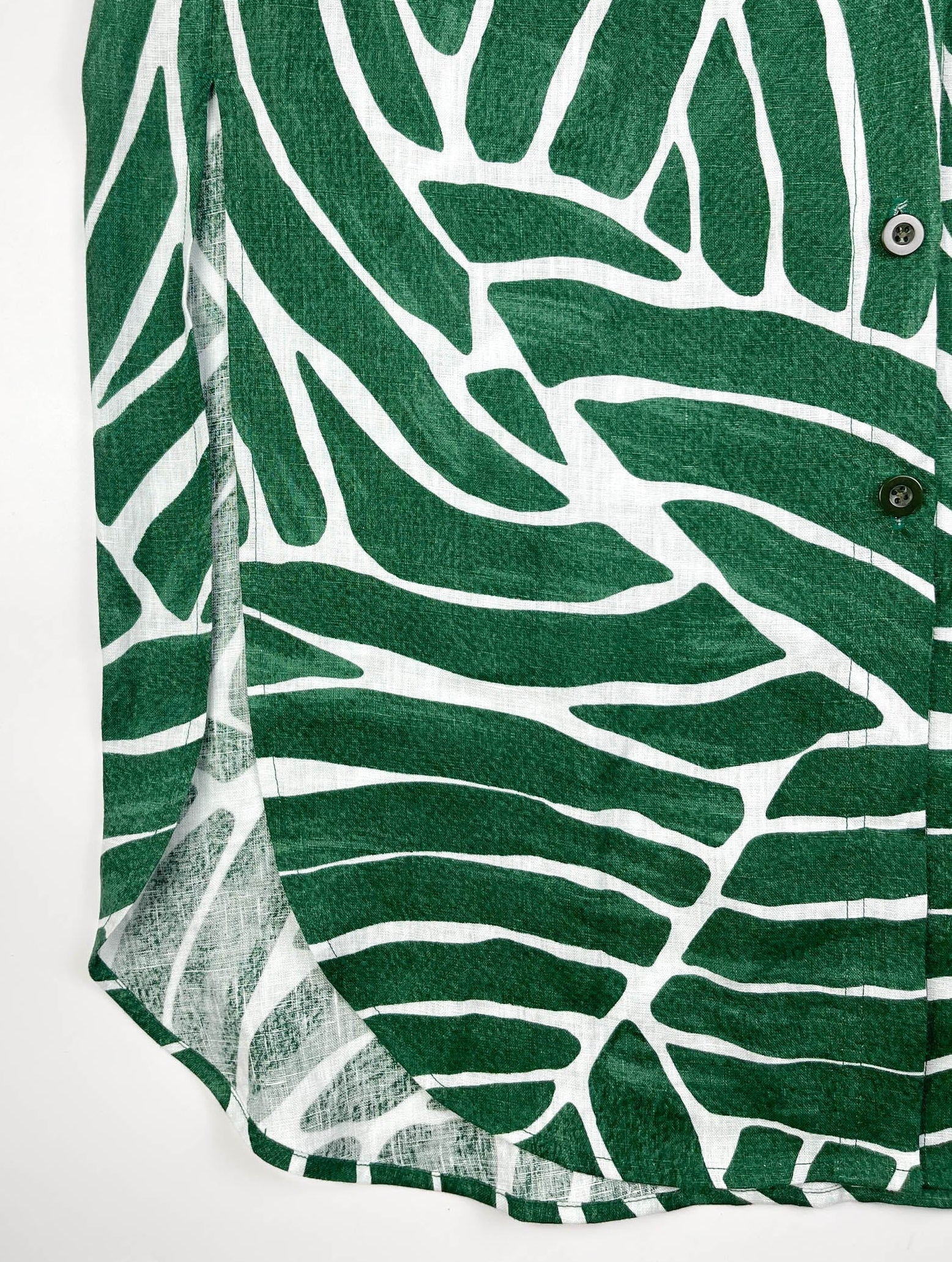 Jungle Rhythm Linen Maxi Shirt Dress for Women - gallery