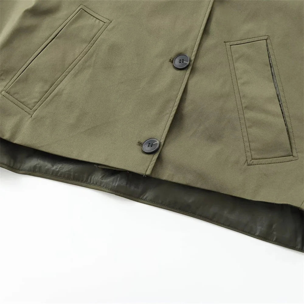 Julia Hooded Trench Coat Jacket for Women - gallery
