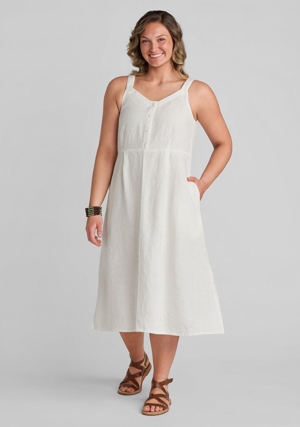 Sundress Sleeveless Linen Dress for Women