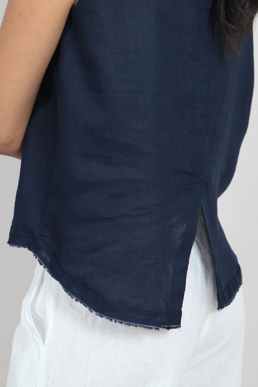 Aimie Linen Top | Linen Back Detail Top — gallery