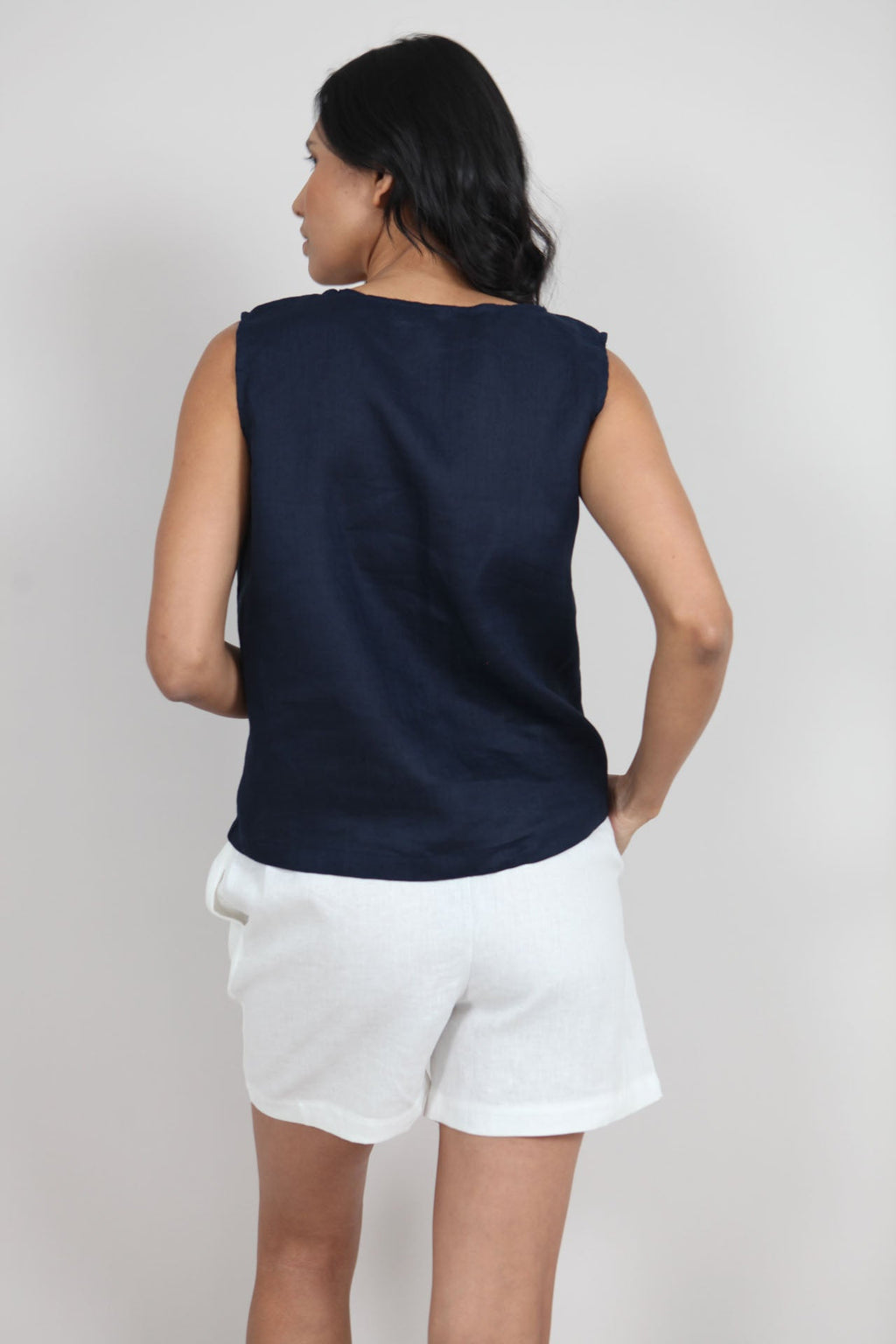 Gracie Linen Top | Sleeveless Linen Top — gallery