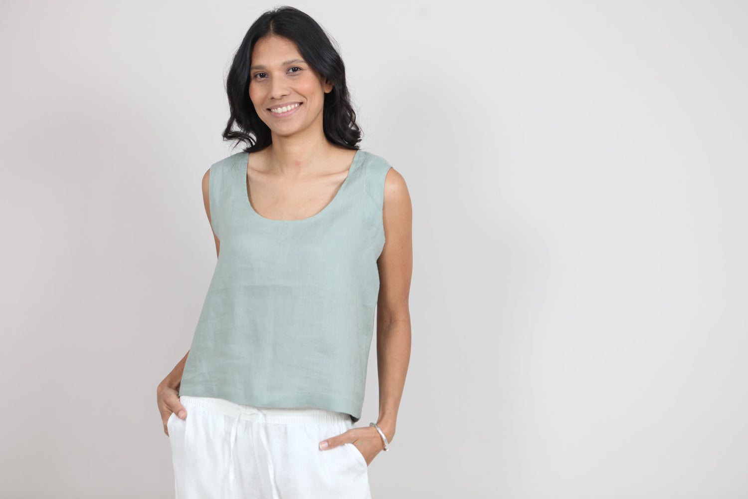 Gracie Linen Top | Sleeveless Linen Top — gallery